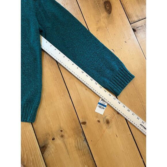 NWT! Karen Scott 1/4 Zip Pull Over Sweater. Soft think. Shimmer. Teal. Size XL - Picture 5 of 7